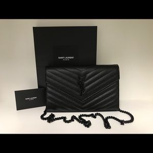 Saint Laurent Monogram Chain Wallet